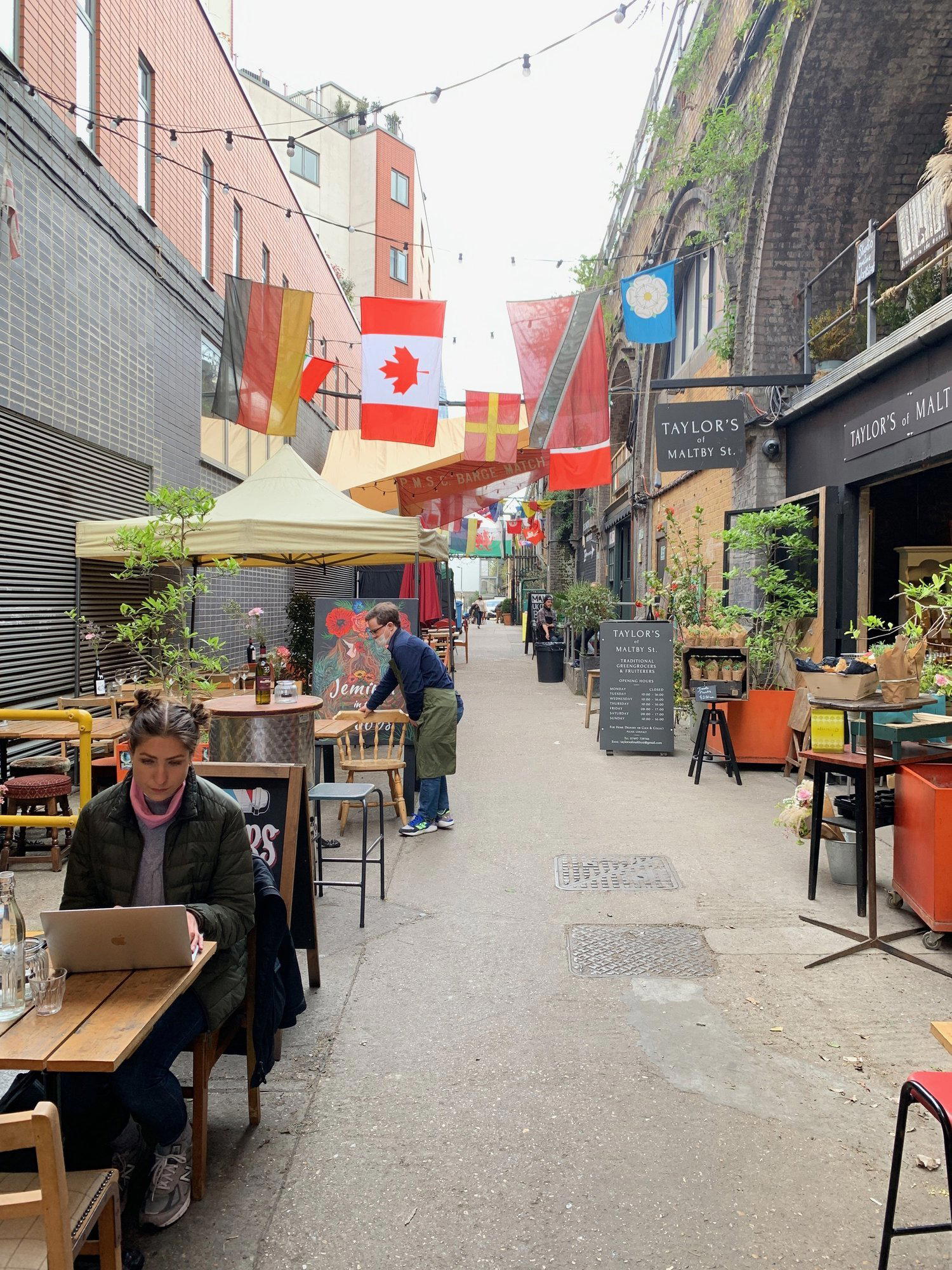 Maltby Street Market restaurant in London, United Kingdom