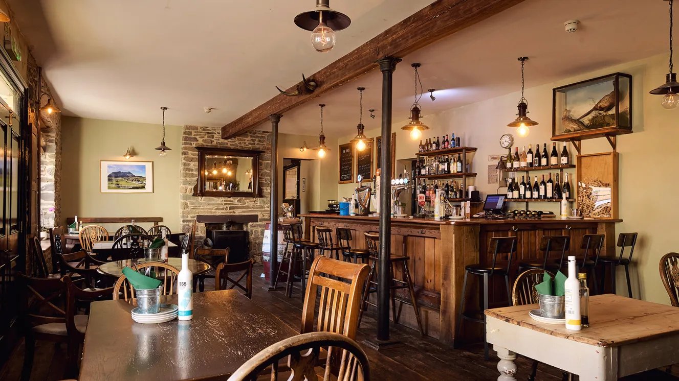 Inn at the Sticks bar in Llansteffan, United Kingdom