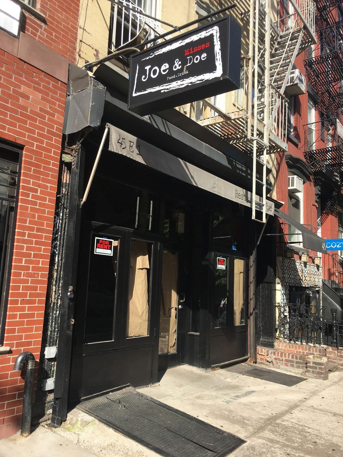Joe & MissesDoe, Bar in New York City