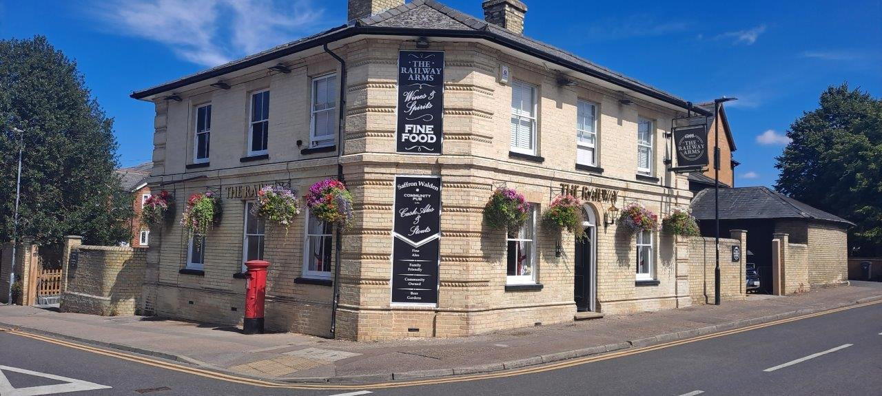 Railway Arms bar in Saffron Walden