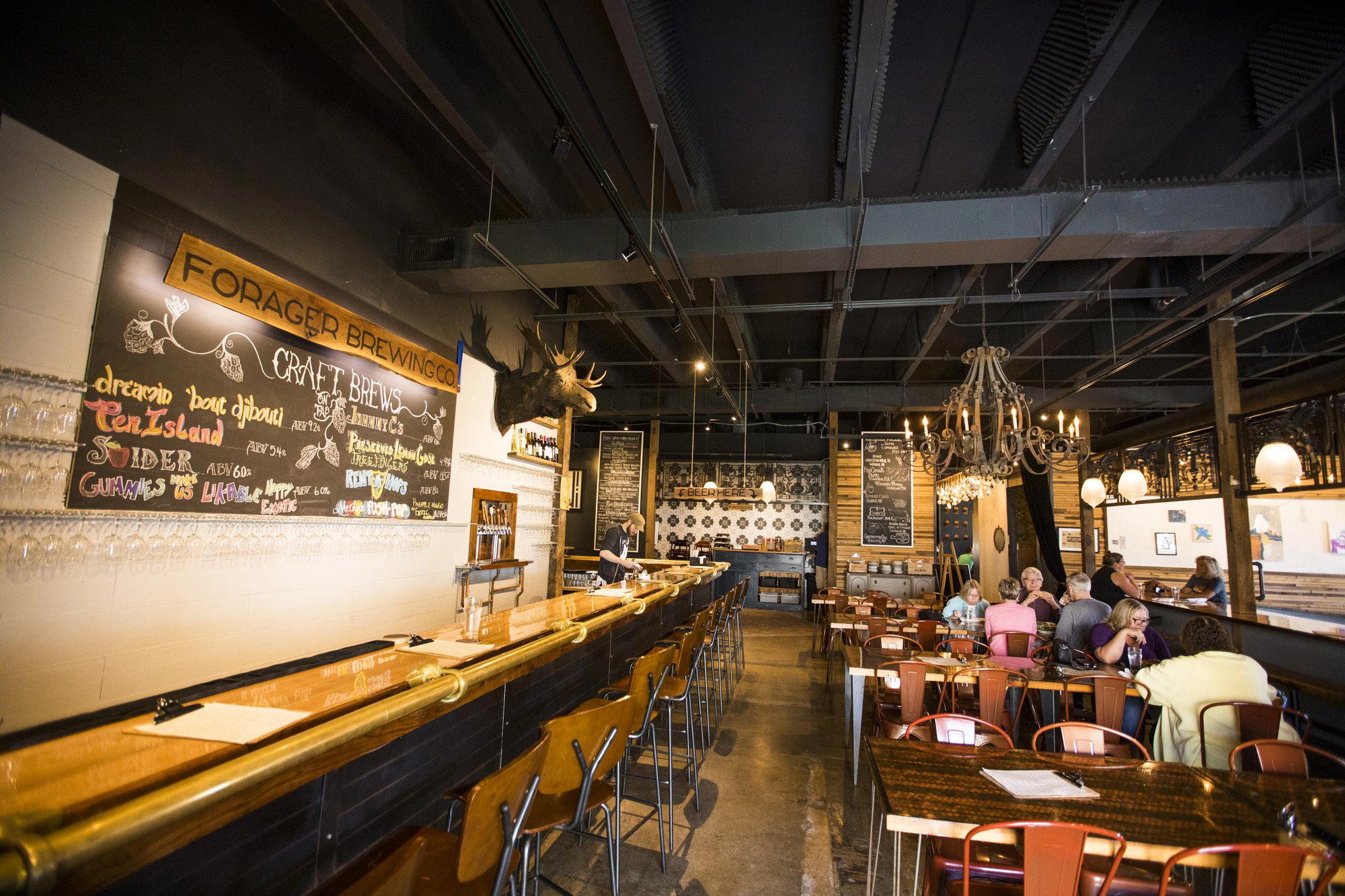 Forager Brewery bar in Rochester