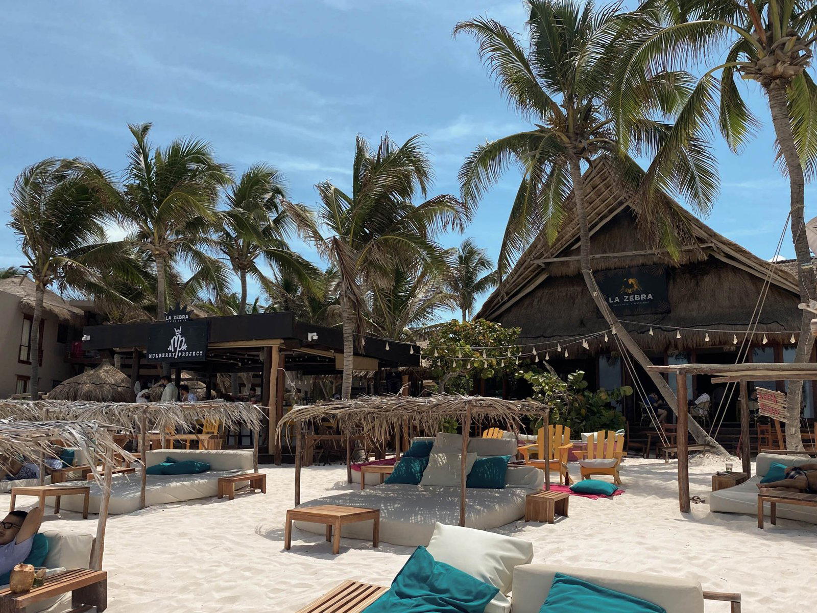 La Zebra Beach Club bar in Tulum