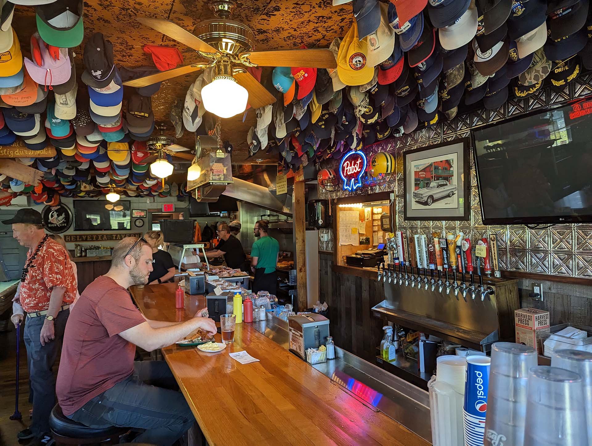 Helvetia Tavern bar in Hillsboro