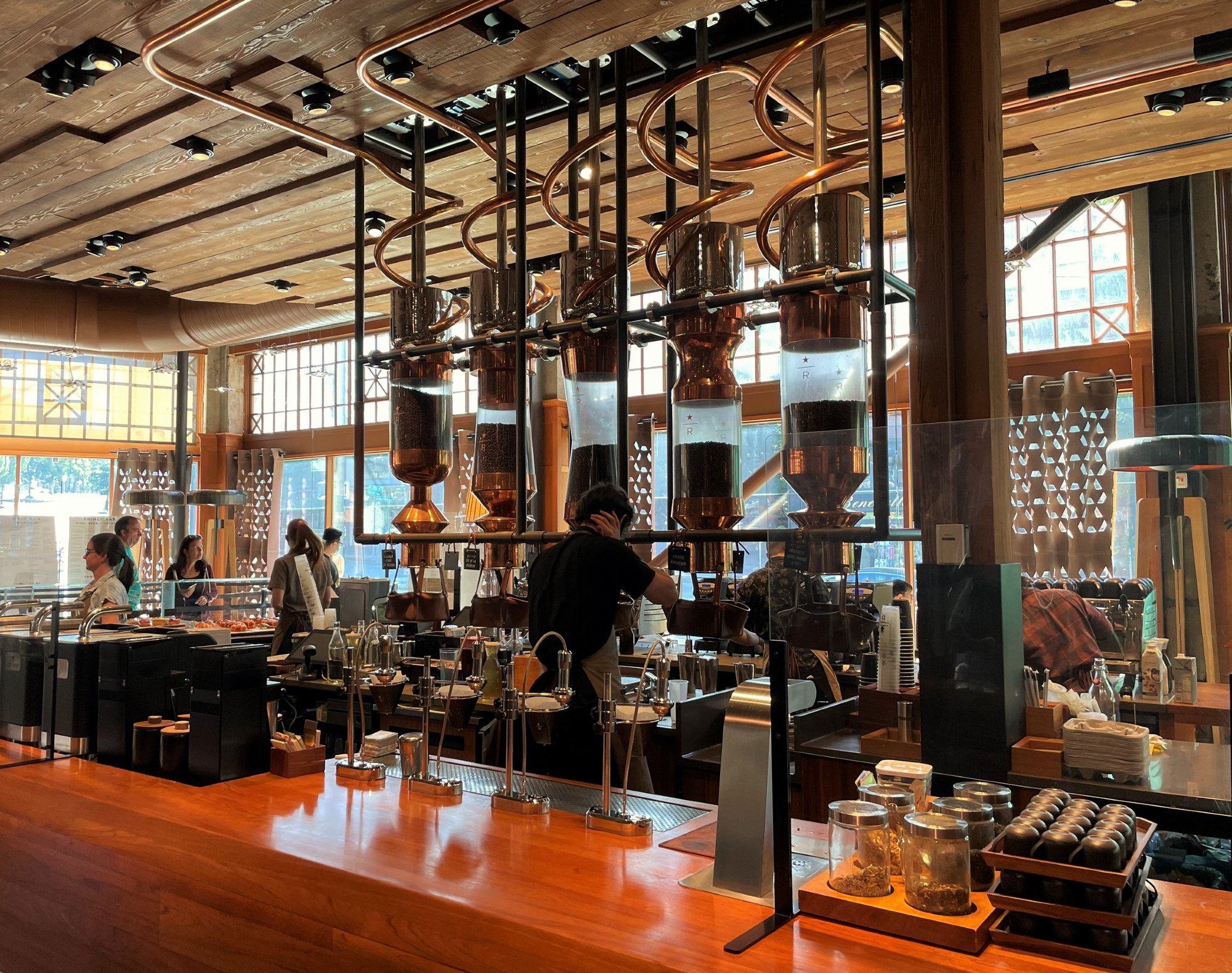 Starbucks Reserve Roastery bar in Seattle, United States