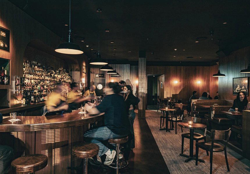 Silver's Motel bar in Enmore, Australia