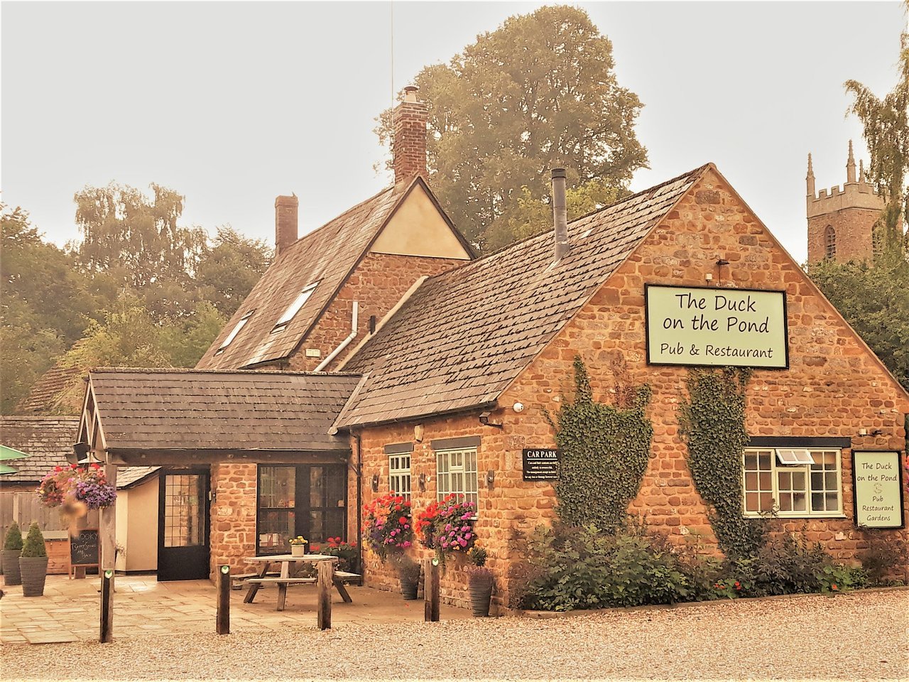 The Duck on the Pond bar in South Newington, United Kingdom