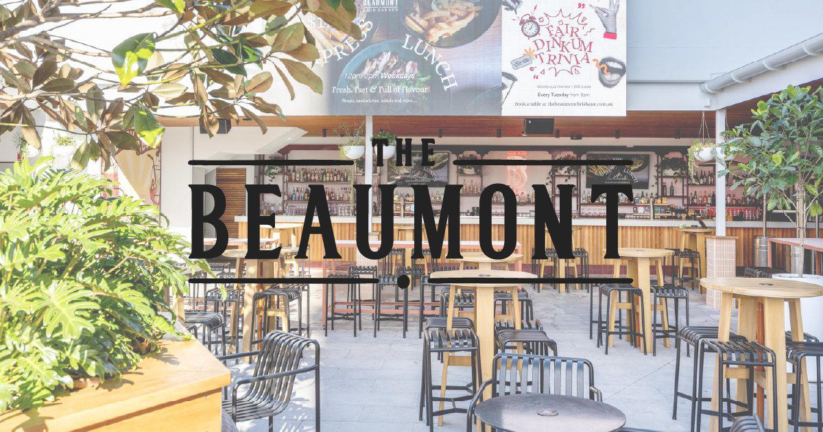 The Beaumont Beer Garden bar in Brisbane