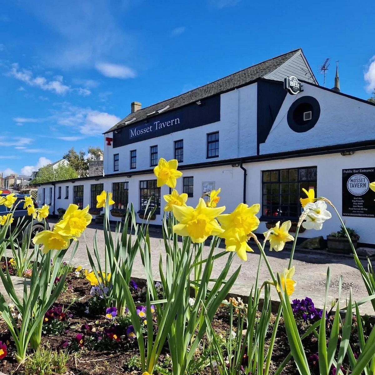 Mosset Tavern bar in Forres, United Kingdom