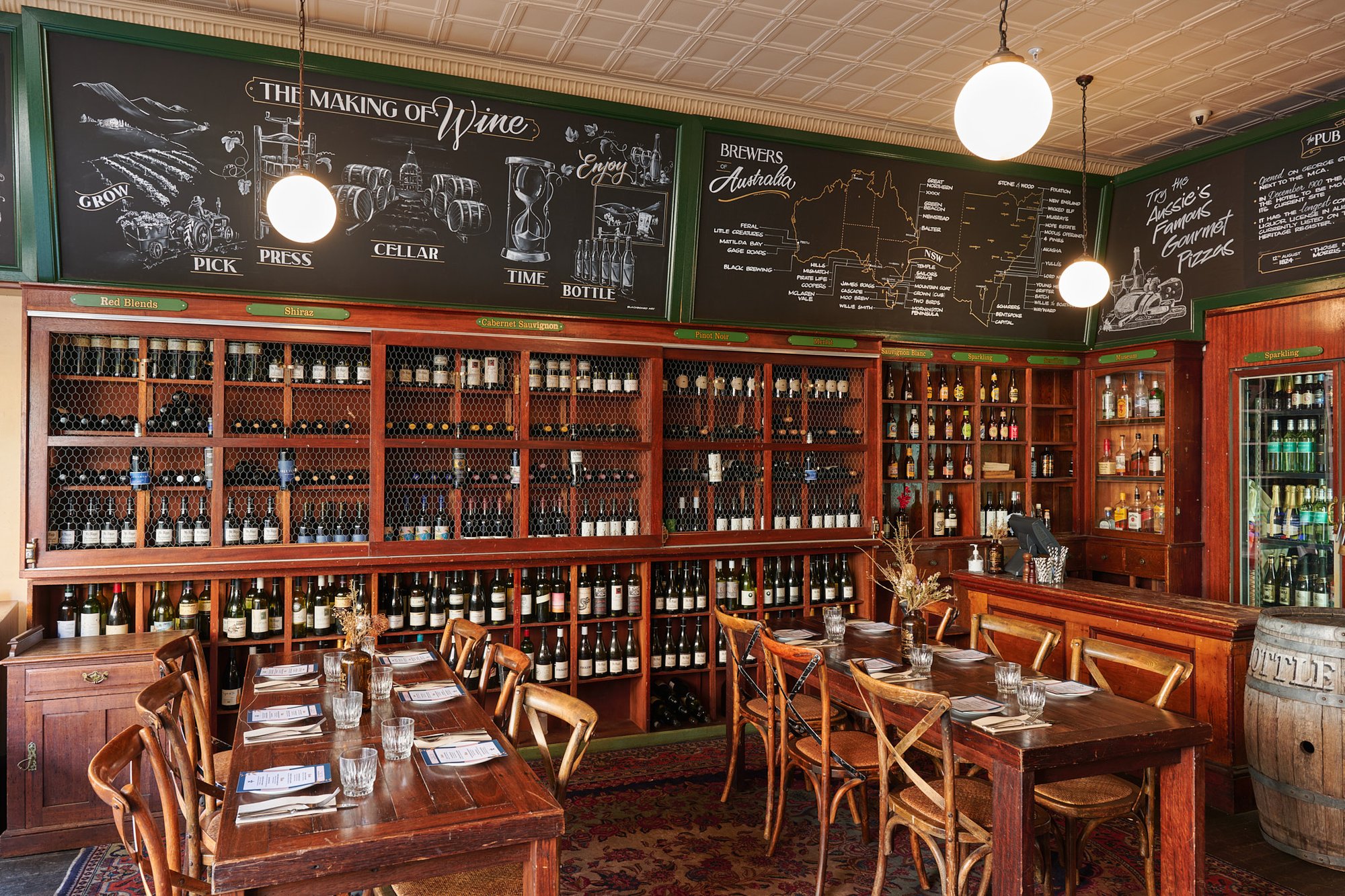 The Australian Heritage Hotel bar in The Rocks, Australia