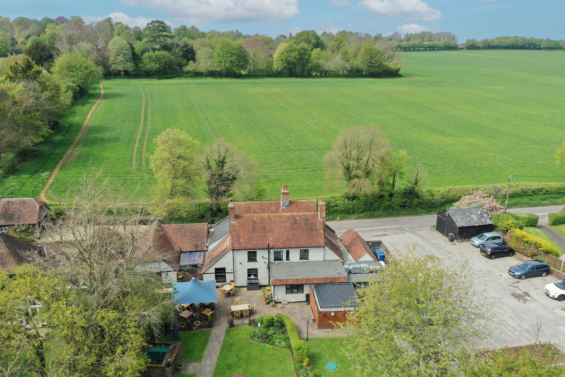 The Hoddington Arms bar in Upton Grey, United Kingdom