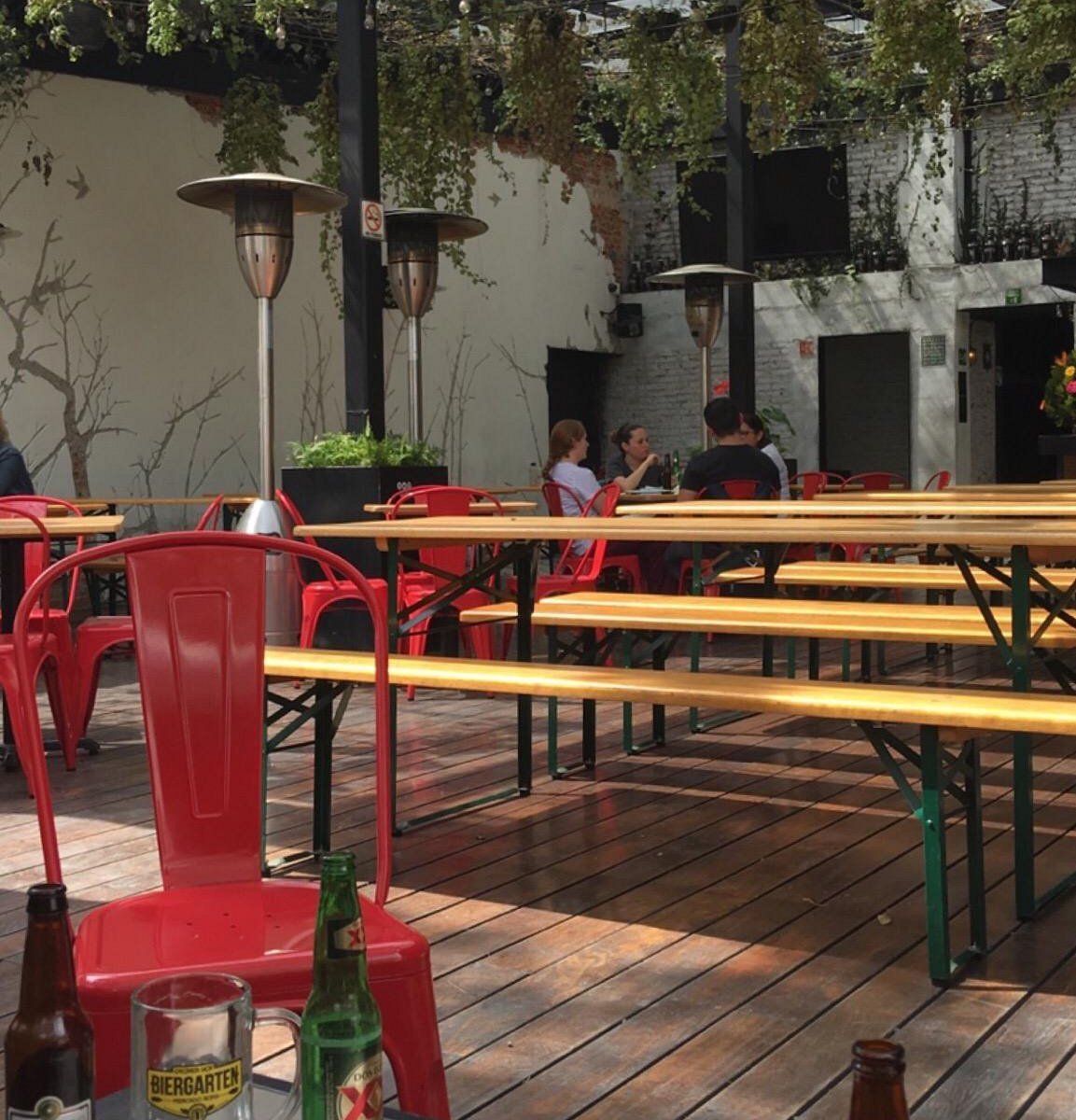 Biergarten bar in Mexico City, Mexico