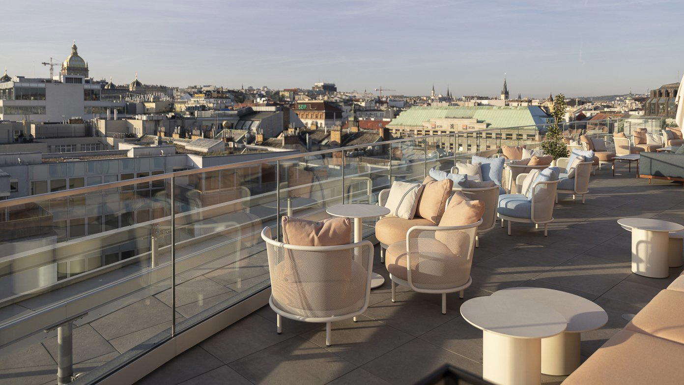ABOVE ROOFTOP bar in Prague