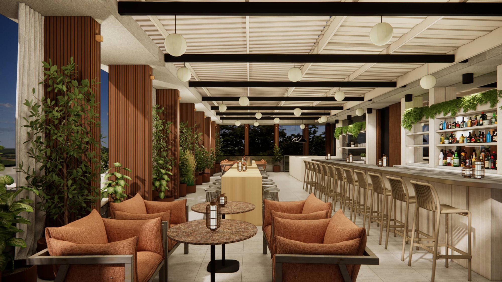 The Rooftop at The Clayfield bar in Niagara-on-the-Lake