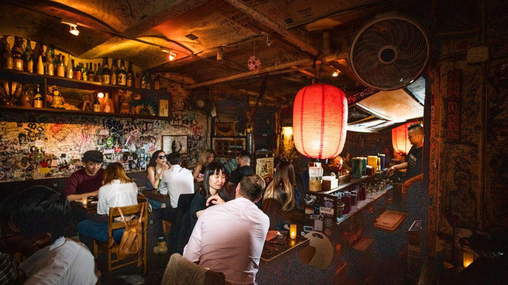 Sake Bar Decibel bar in New York City, United States