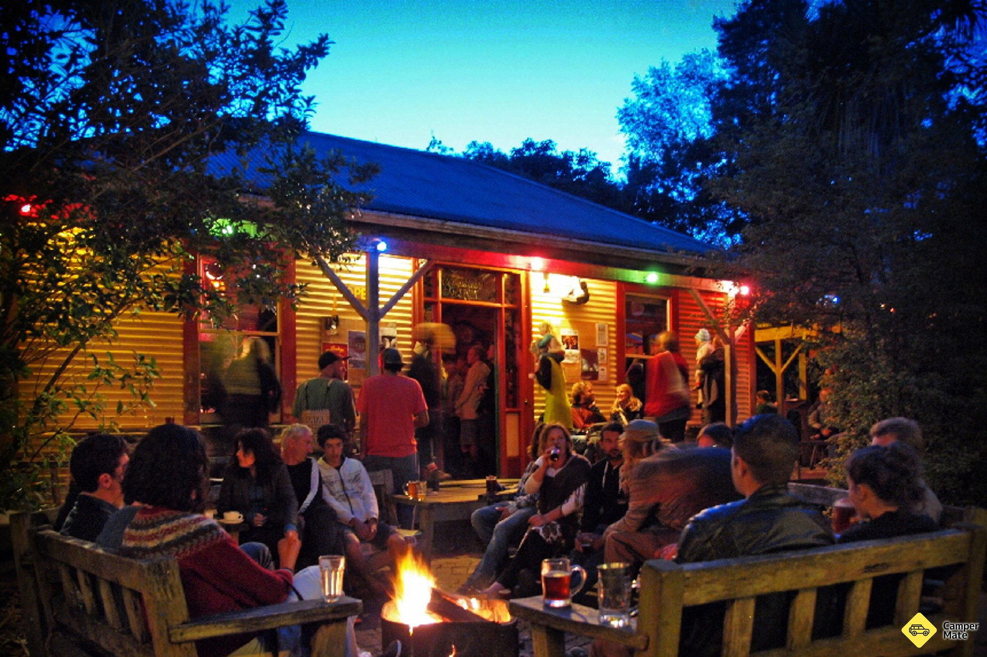 The Mussel Inn bar in Parapara