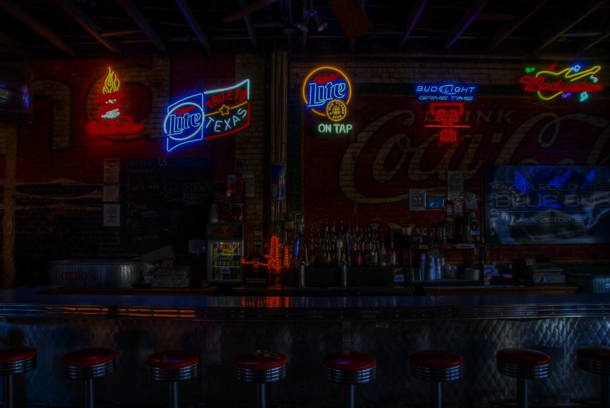 Blue Light bar in Lubbock, United States