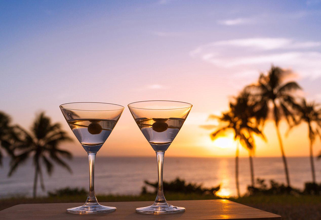 Martinis on the Roof bar in Ocho Rios