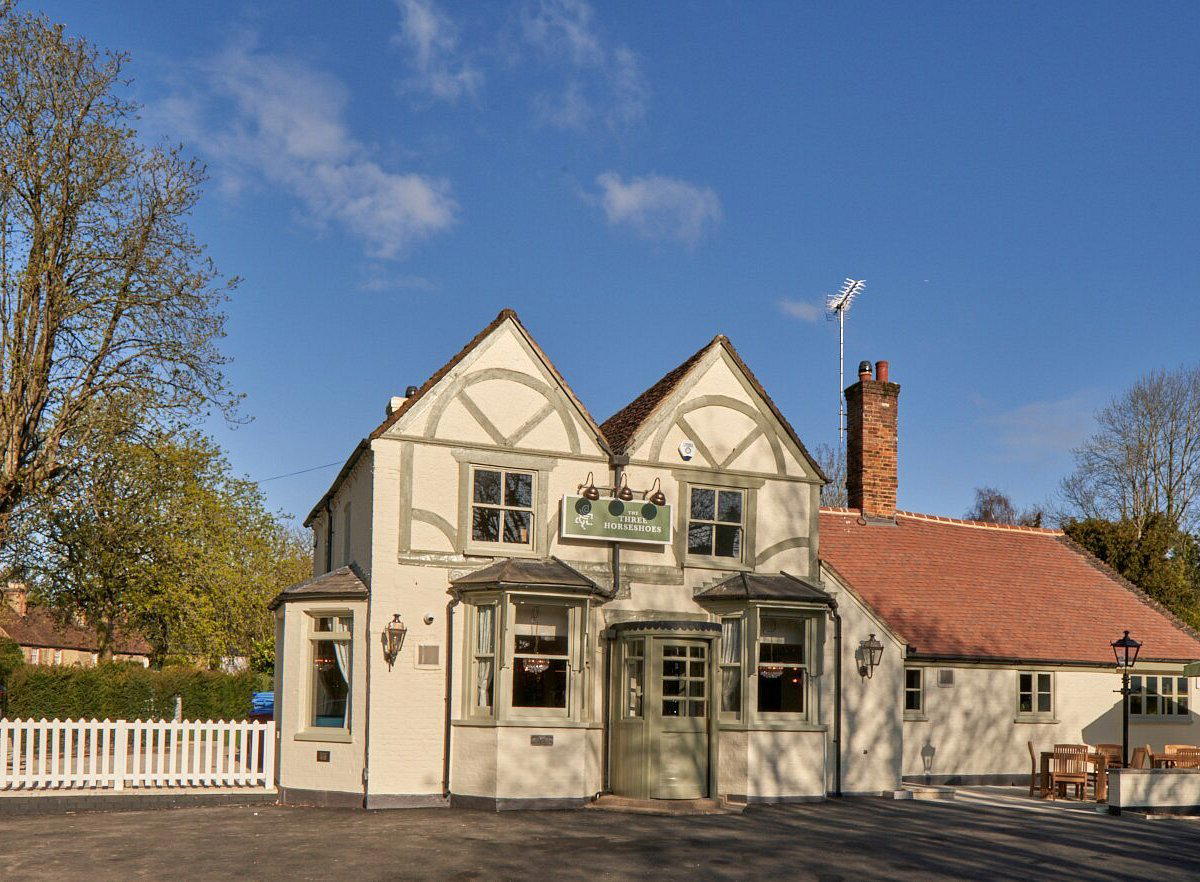The Three Horseshoes bar in Letchmore Heath, United Kingdom