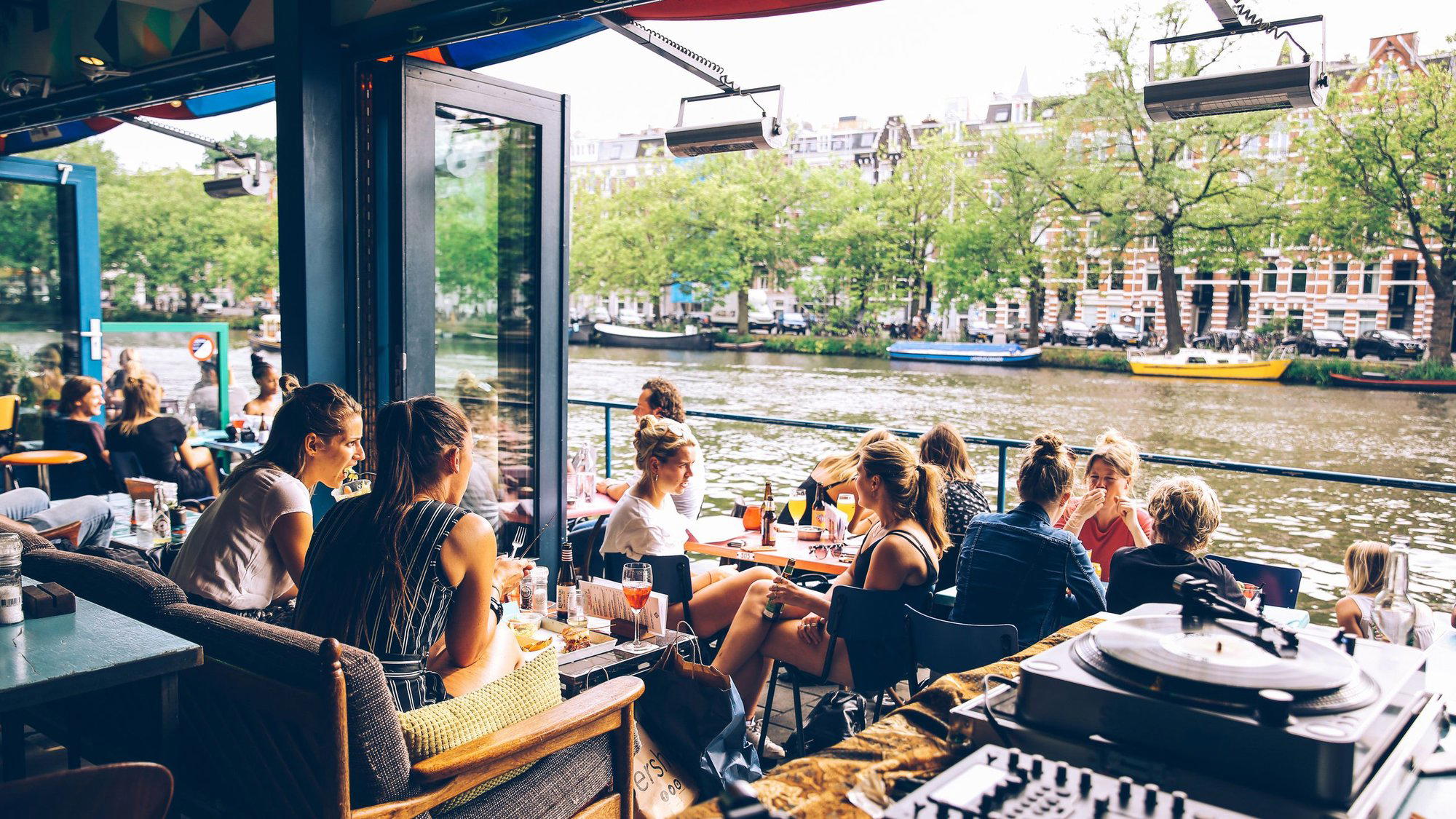 Waterkant bar in Amsterdam, Netherlands