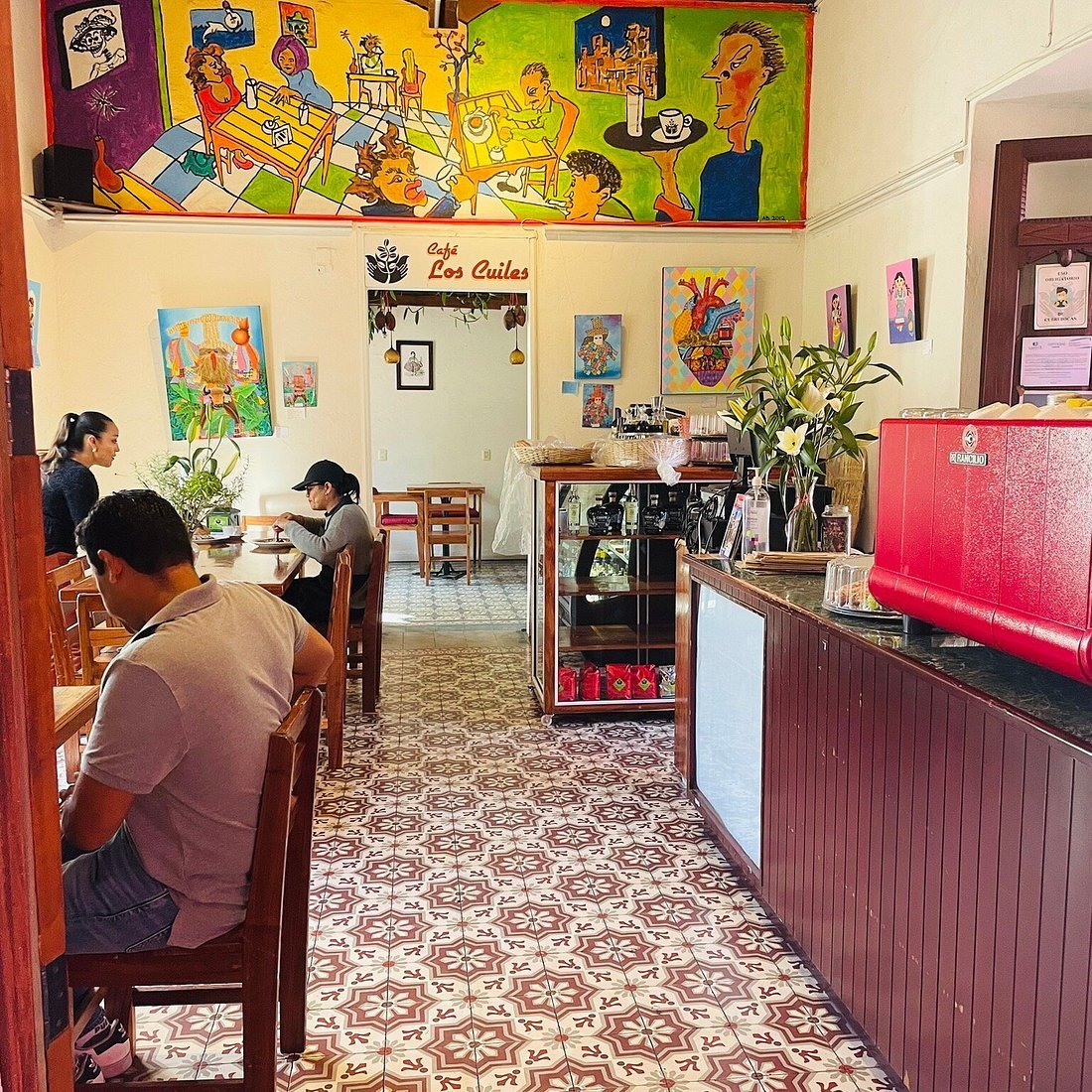 Cafe Los Cuiles bar in Oaxaca City, Mexico