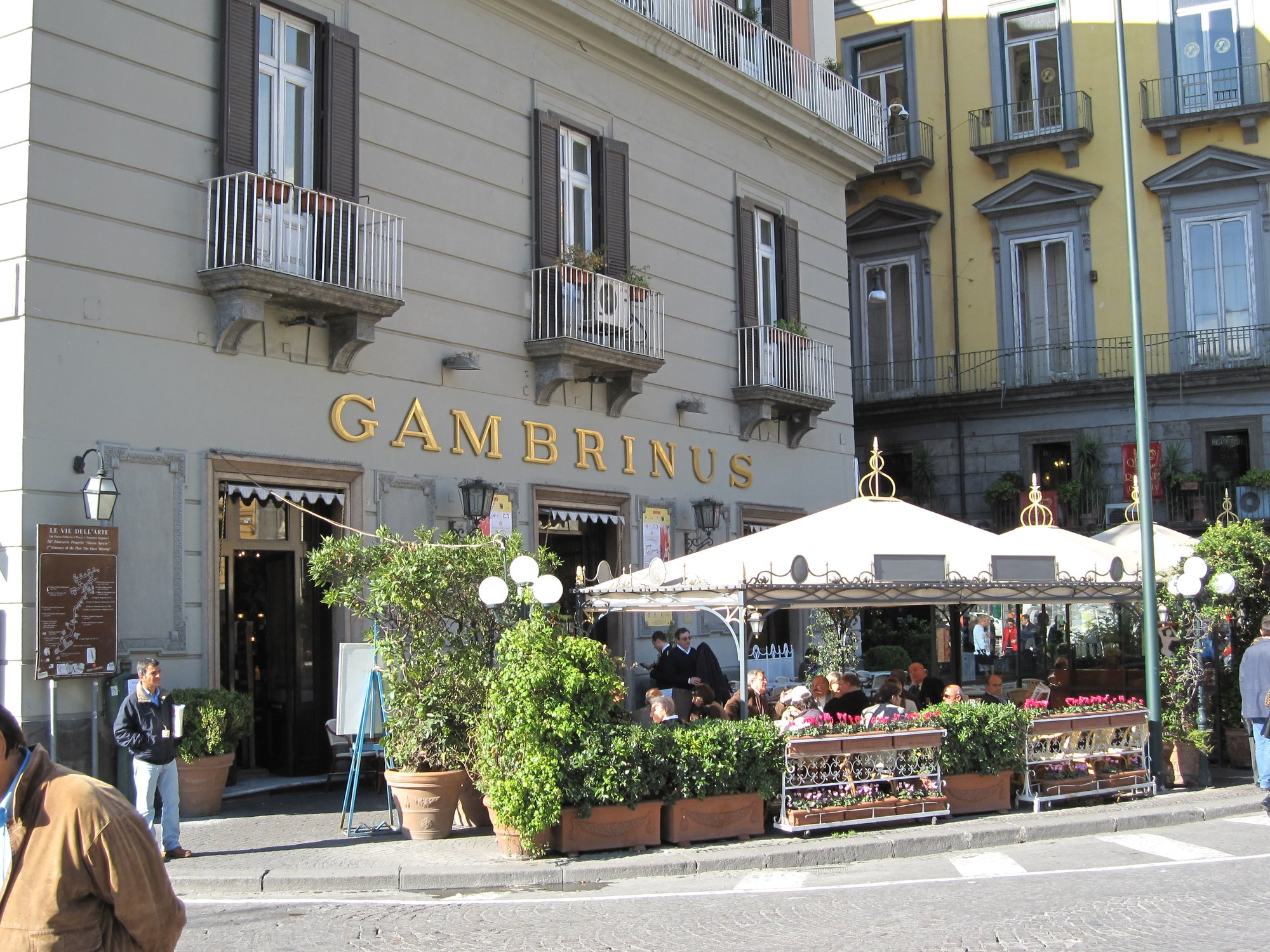 Gran Caffè Gambrinus bar in Naples, Italy