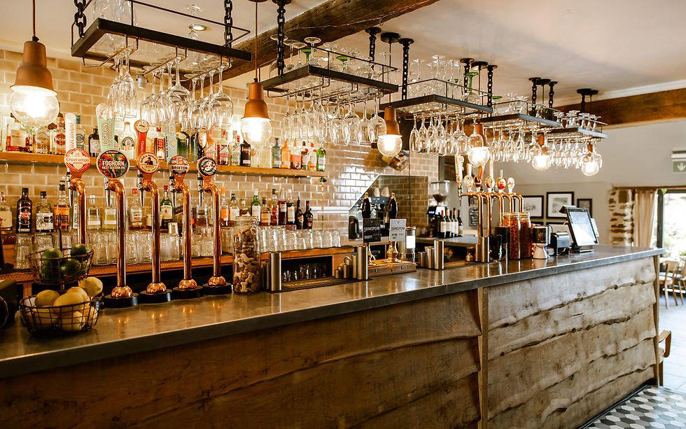 The George Inn bar in Maulden, United Kingdom