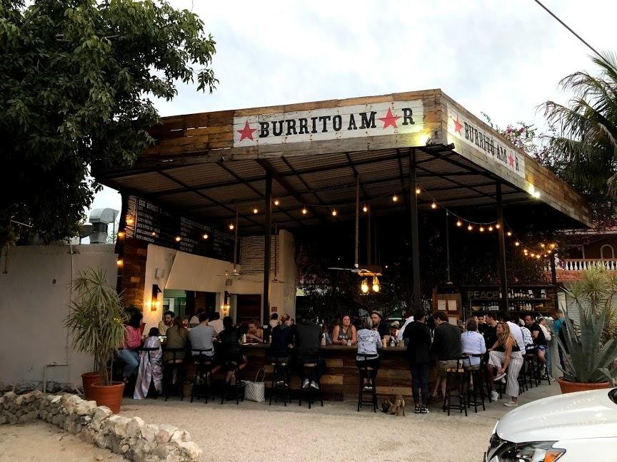 Burrito Amor bar in Tulum, Mexico