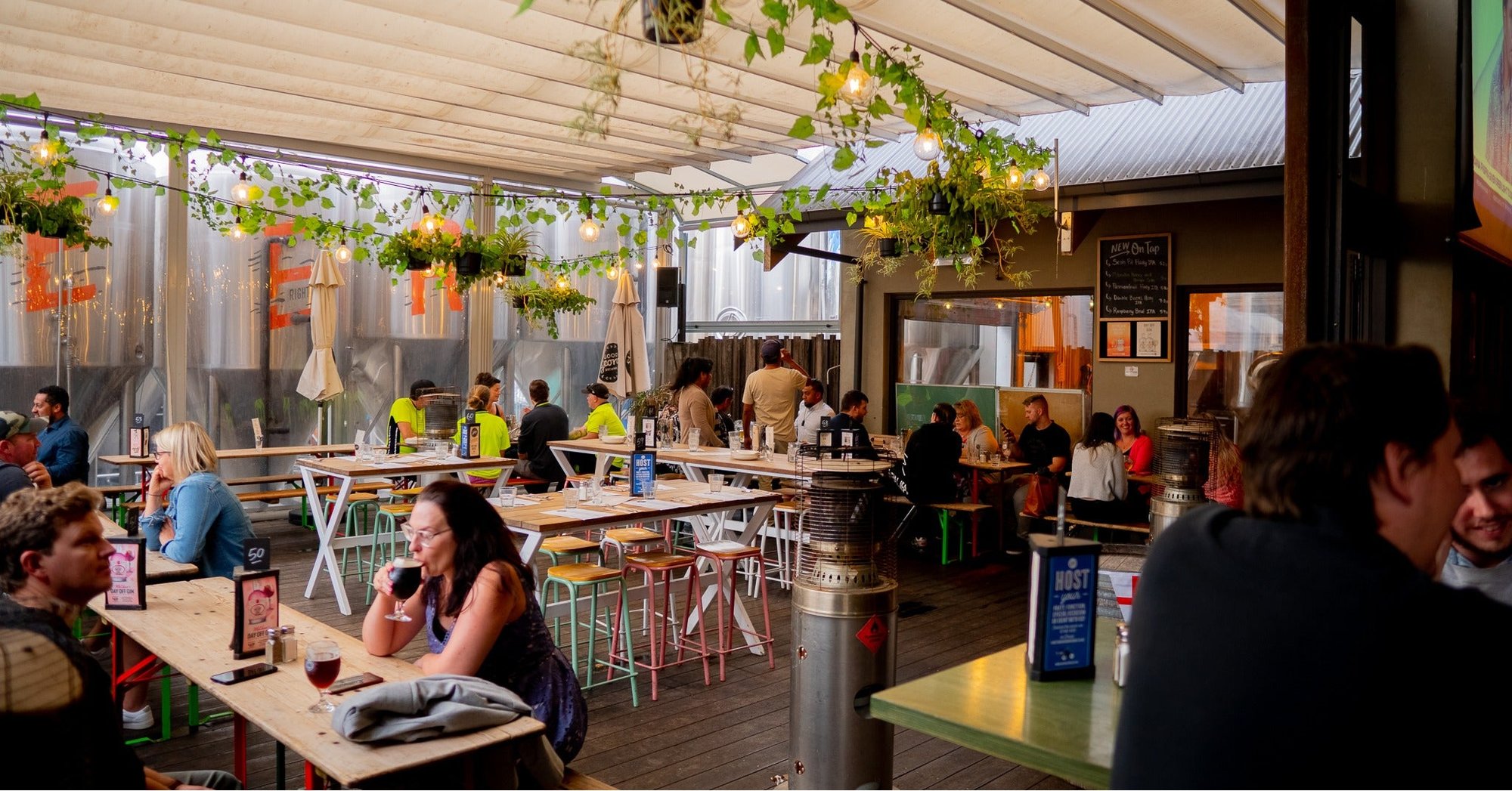 Good George Dining Hall bar in Frankton, New Zealand