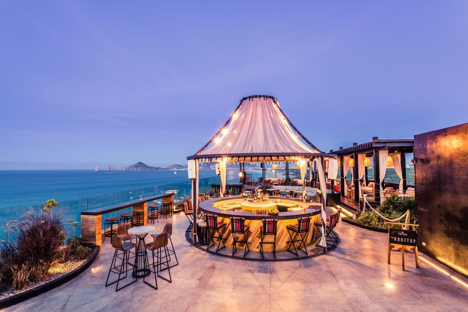 The Rooftop at The Cape, a Thompson Hotel bar in Los Cabos, Mexico