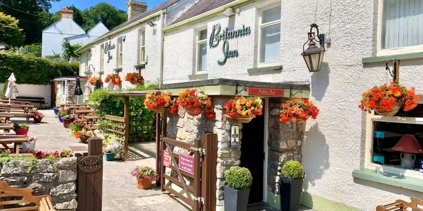 Britannia Inn bar in Llanmadoc, United Kingdom