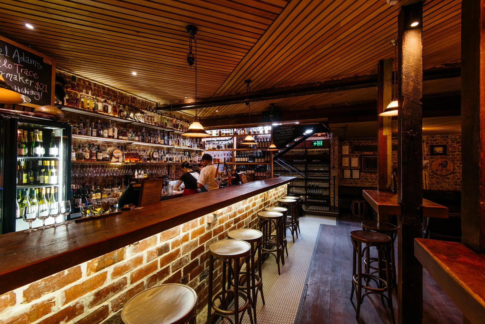 Varnish on King bar in Perth, Australia