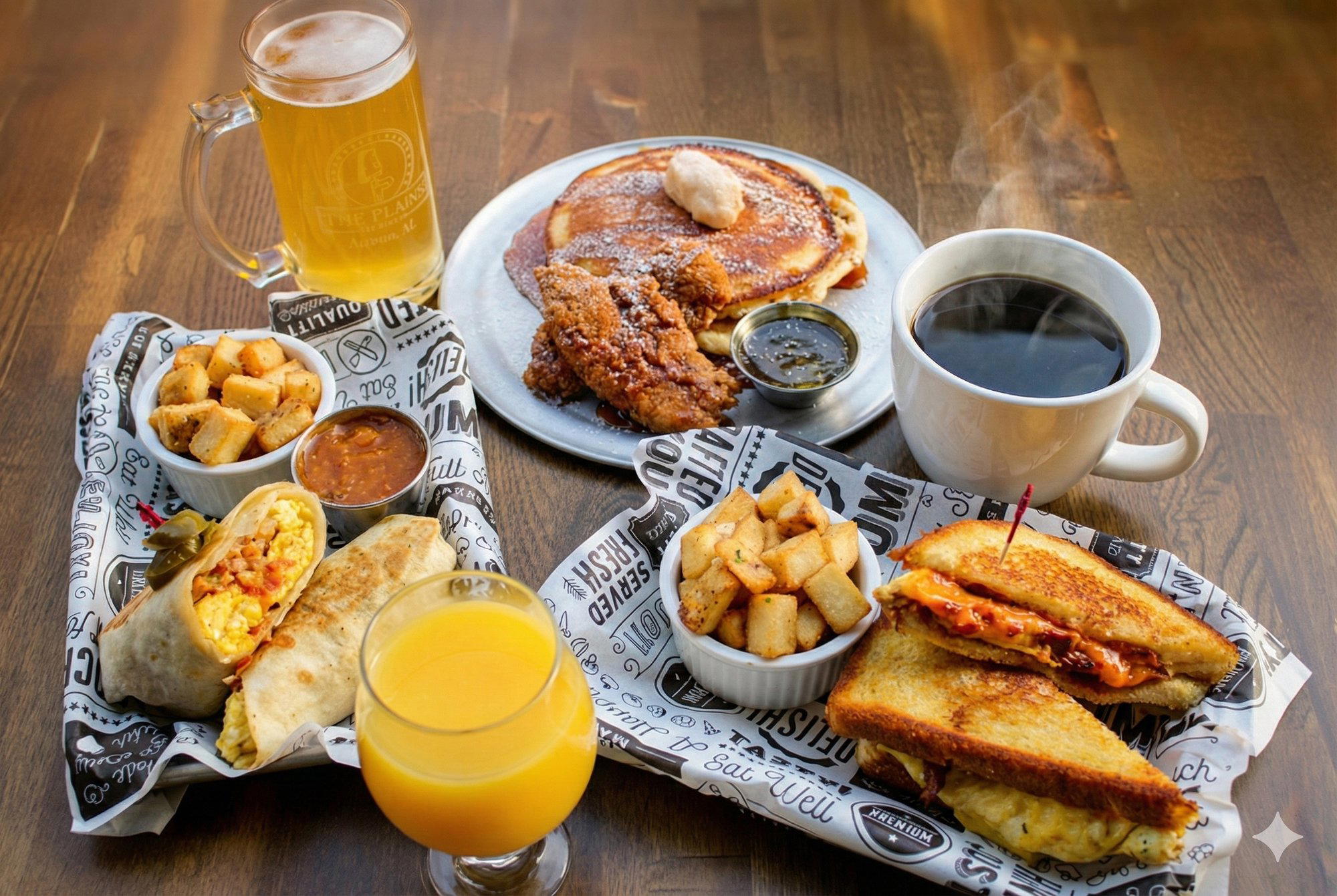 The Plains Taproom & Grill bar in Auburn