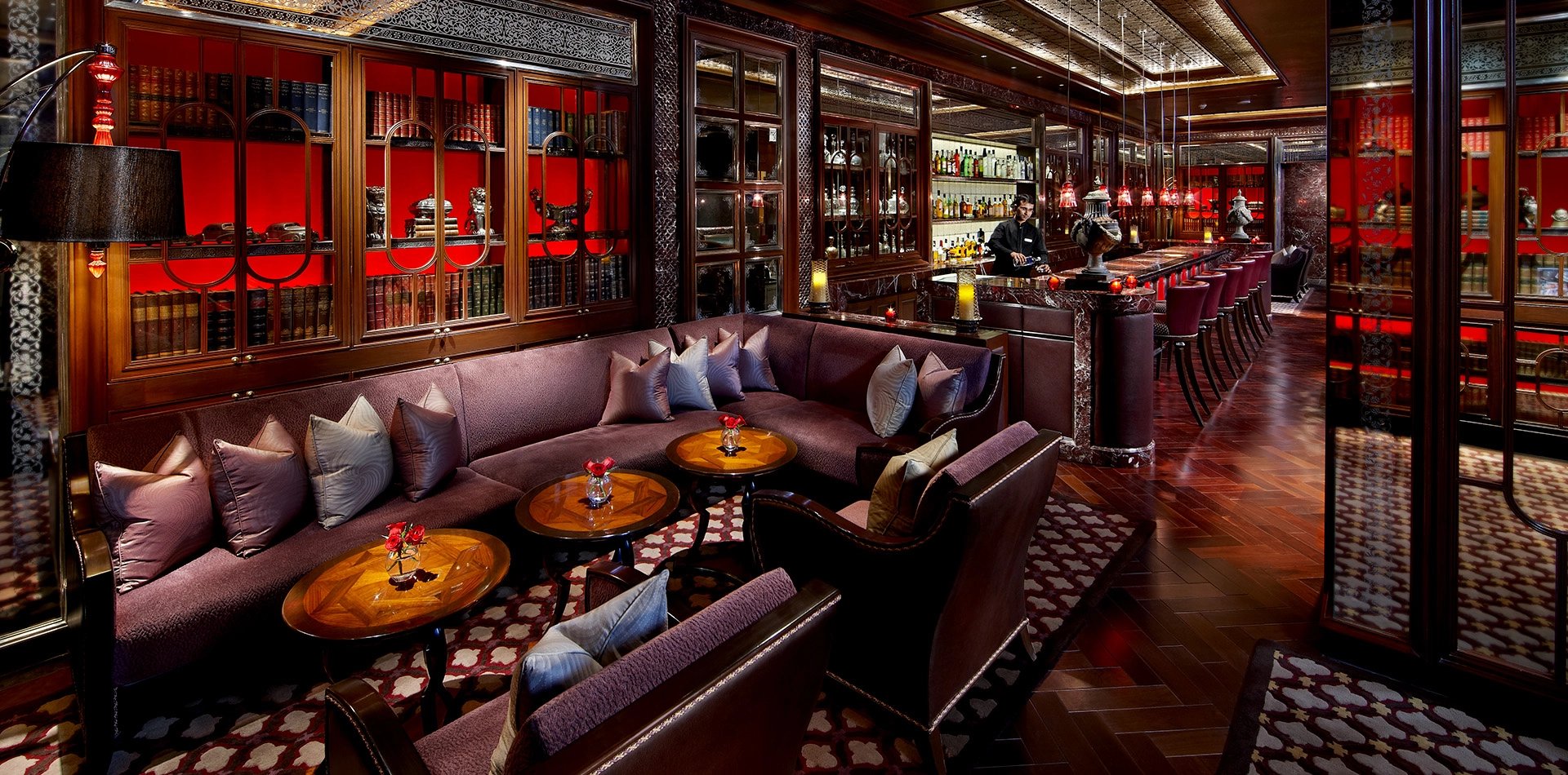 Library Bar at Leela Palace, New Delhi, India