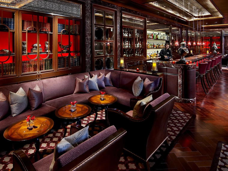 Library Bar at Leela Palace, New Delhi, India
