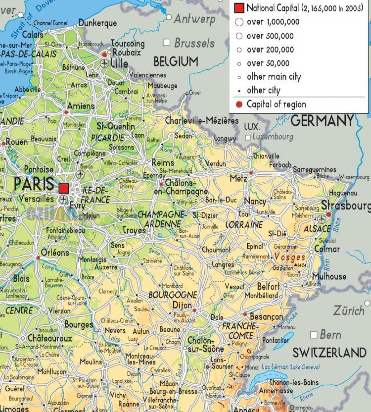 Partie Nord Est, France