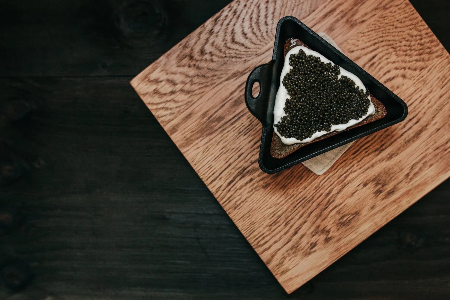 Birdsong cornbread and caviar course