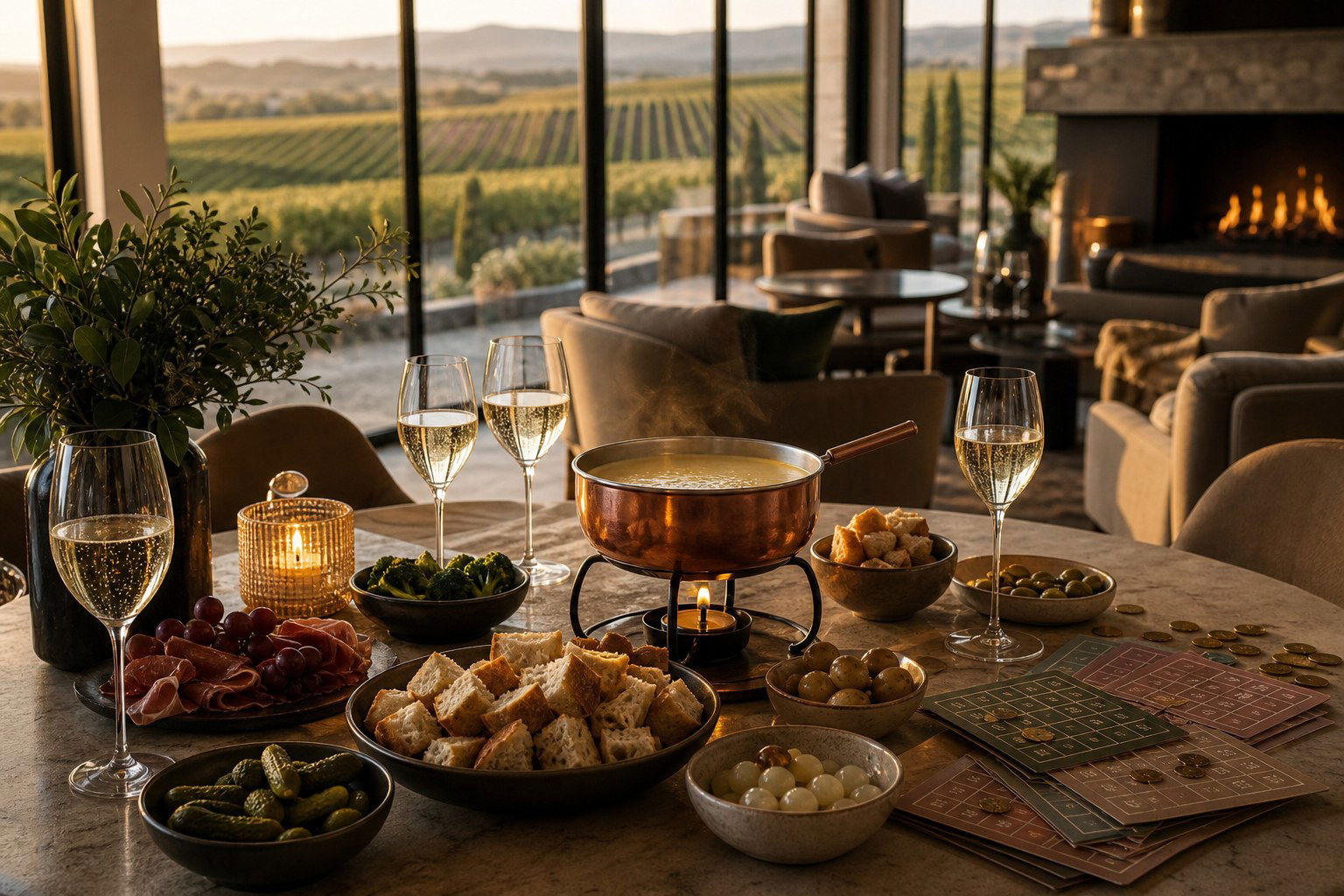 Fondue + Bingo at Chandon Australia