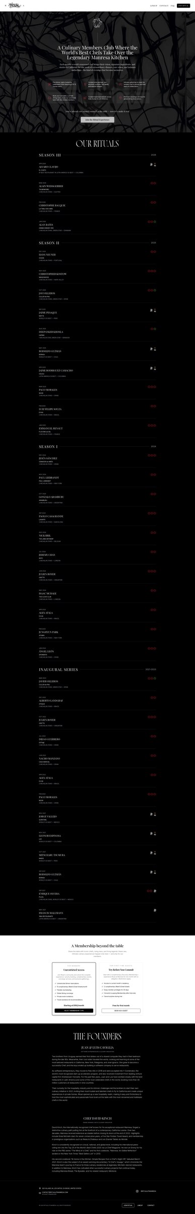 Ritual at Manresa — EL CHATO (Apr 2026)