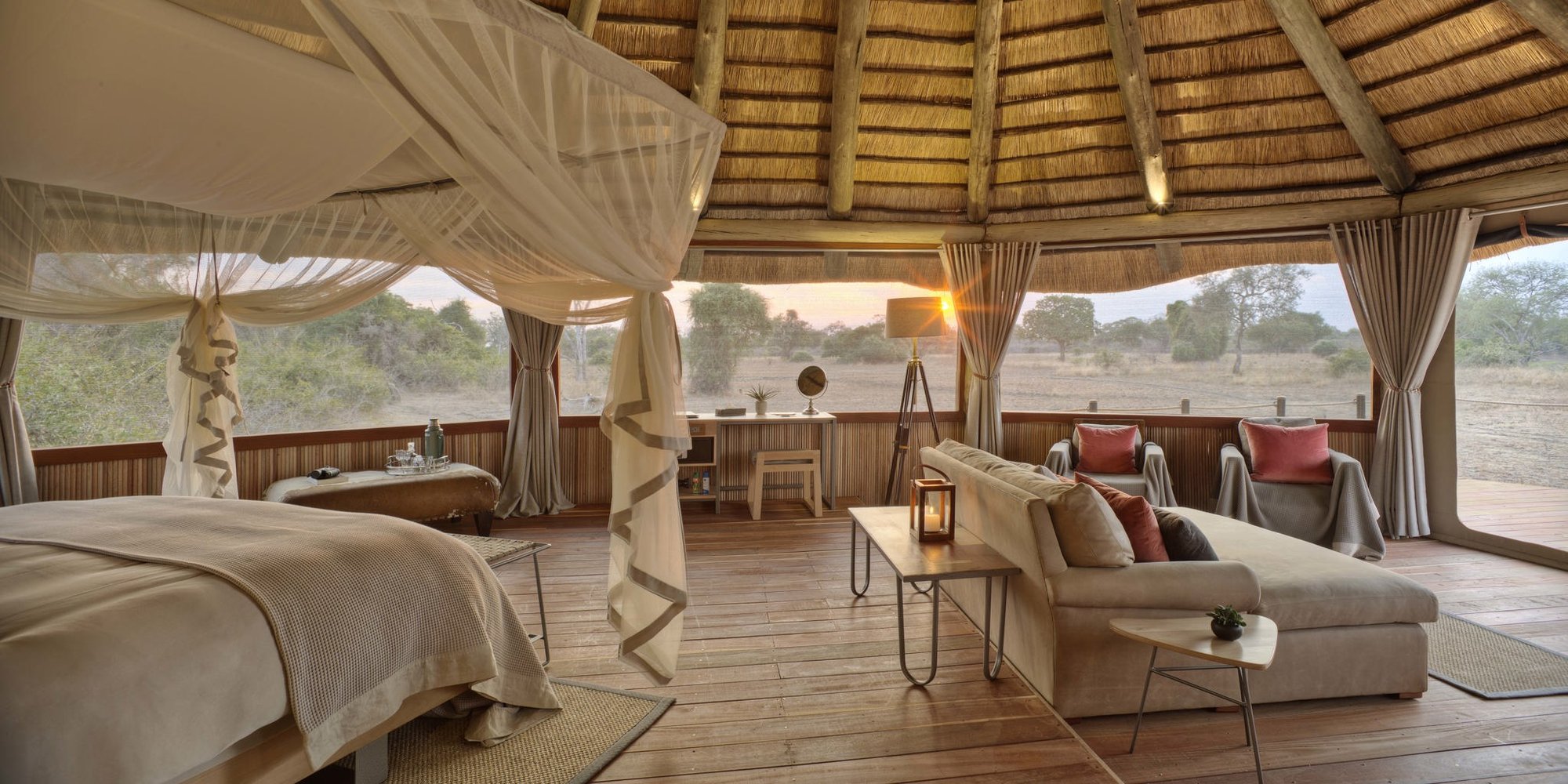 Lion Camp hotel in Mfuwe, Zambia
