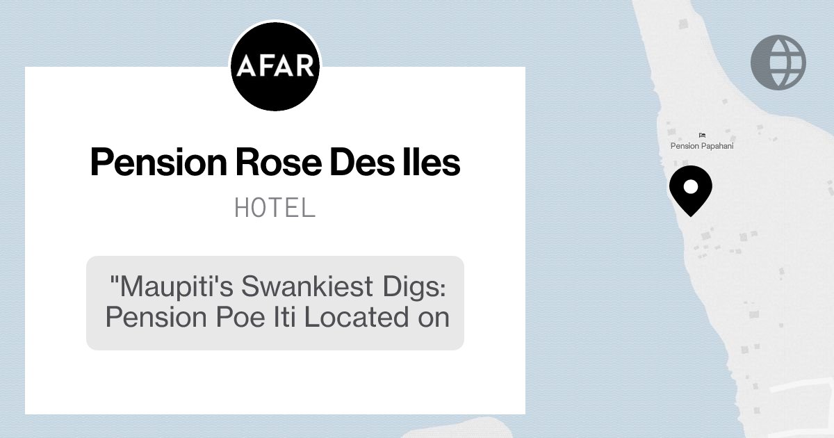 Pension Rose Des Iles hotel in Maupiti, French Polynesia