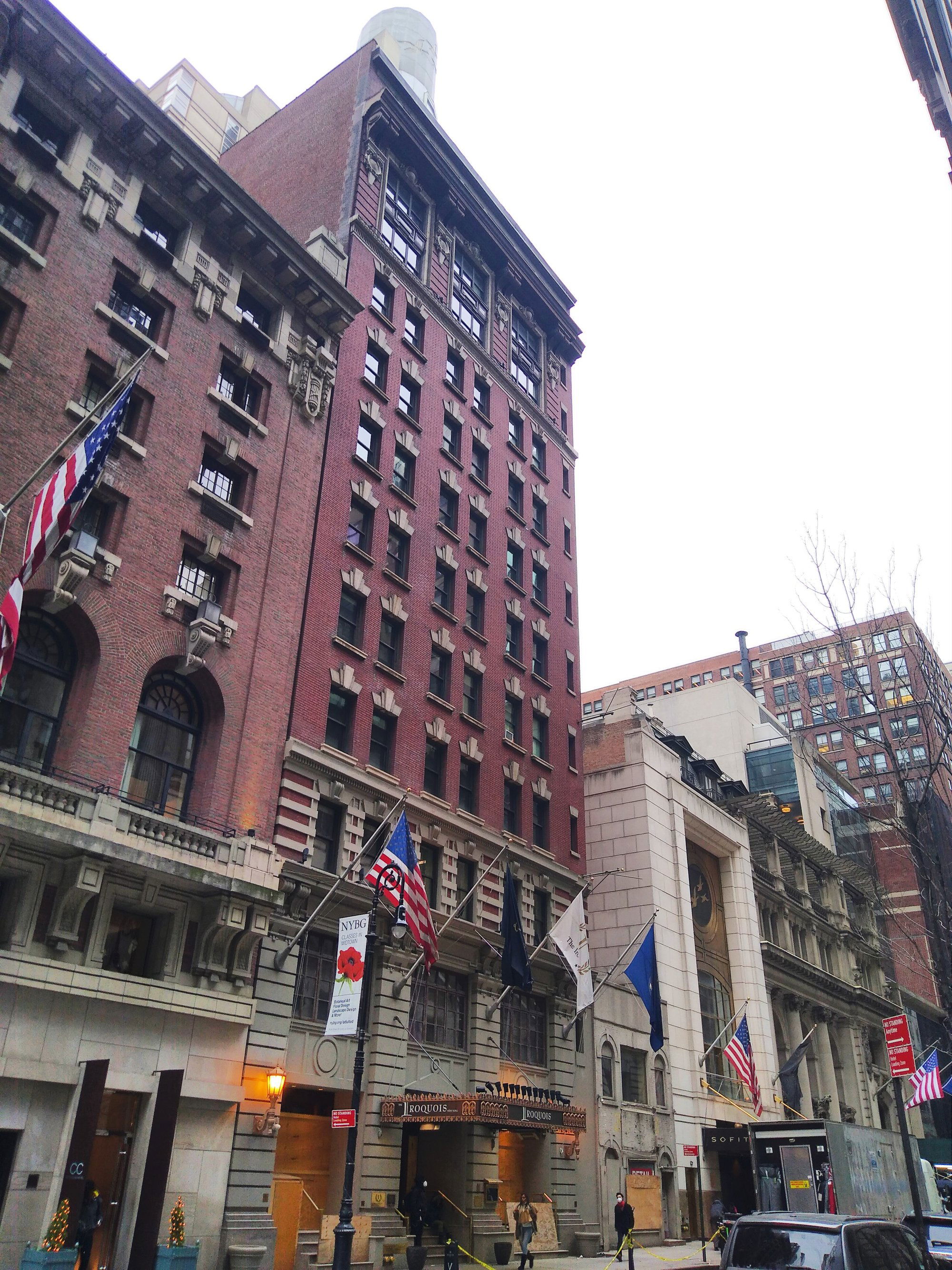 The Iroquois Hotel, Hotel in New York City
