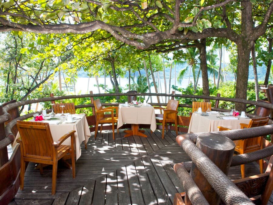 Hawaiki Nui restaurant in Tahaa, French Polynesia