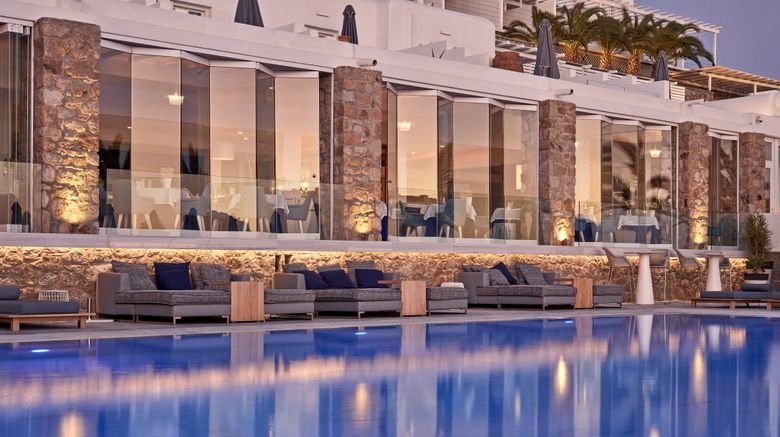Myconian Ambassador Thalasso Spa restaurant in Platis Gialos, Greece