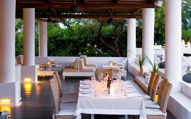 Capofaro restaurant in Malfa, Italy