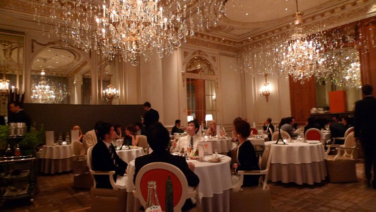 Alain Ducasse au Plaza Athénée restaurant in Paris, France