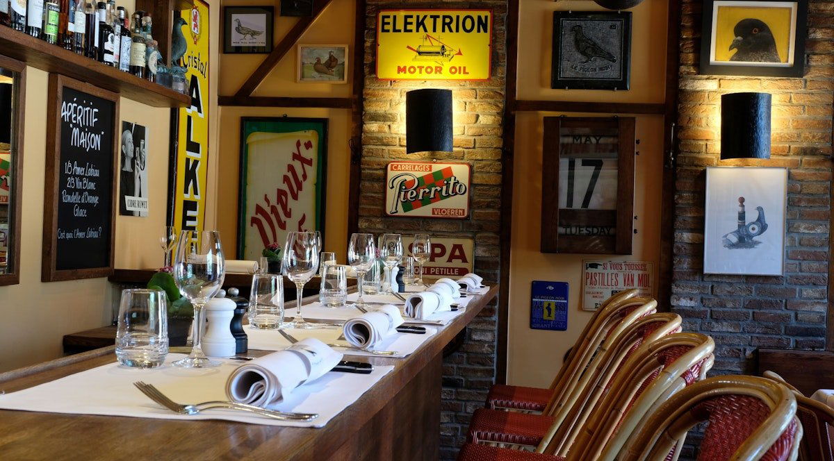 Le Pigeon Noir restaurant in Uccle, Belgium