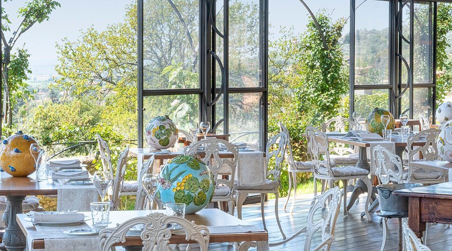 Il Falconiere restaurant in Cortona, Italy