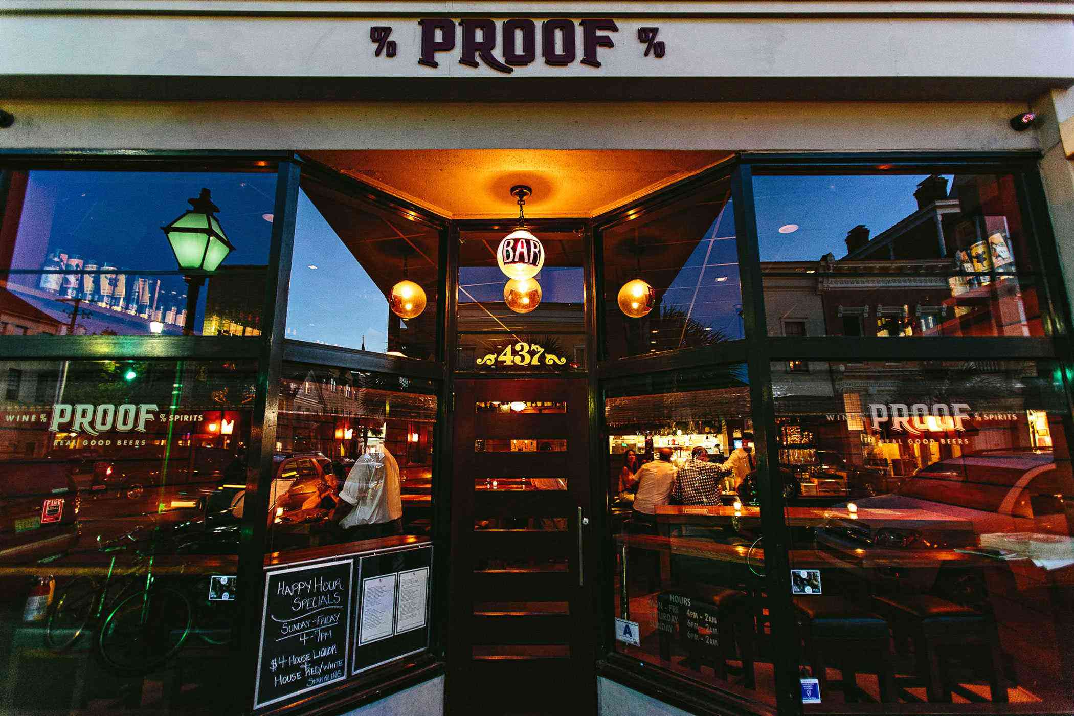 Proof bar in Calgary, Canada