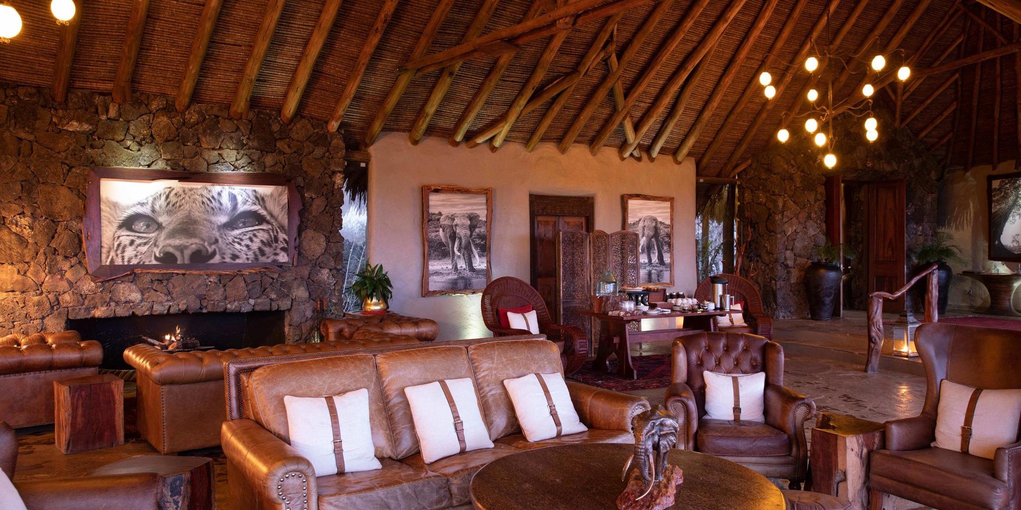 ol Donyo Lodge restaurant in Chyulu Hills - Amboseli, Kenya