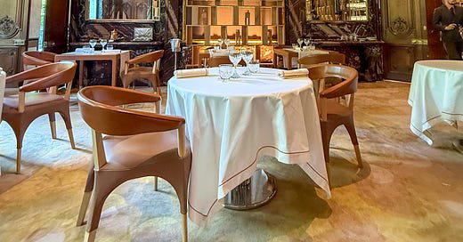 Ducasse Baccarat restaurant in Paris, France